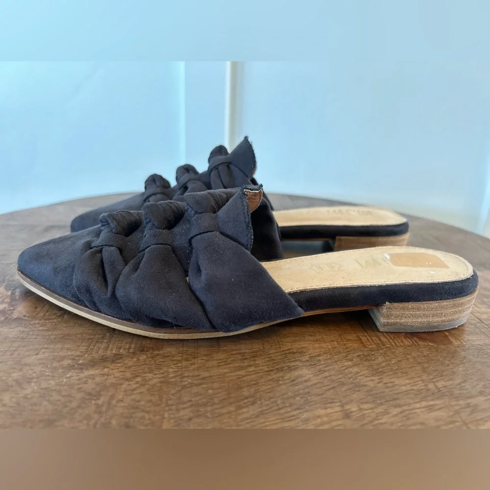 🌶️ Miim Leather Gray Shoes Pointy Flats Size 8 - Picture 2 of 7